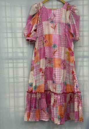 Candy Pink Floral Charm – Mul Cotton Maxi Dress